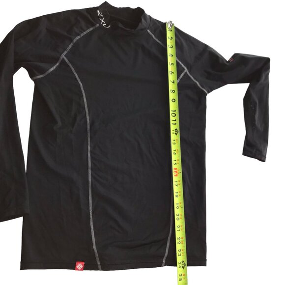 2XU Long Sleeve Compression Shirt.  Mock Neck.  Black. Size Women's Medium - Picture 6 of 12